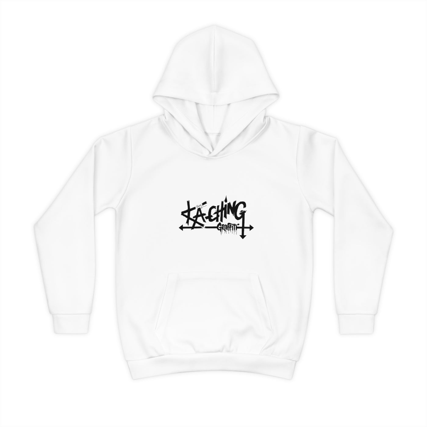Ka-Ching Graffiti Children's Hoodie, Playful Kids Sweatshirt, Stylish Hoodie, Trendy Youth Apparel, Perfect for Gift, Streetwear Style