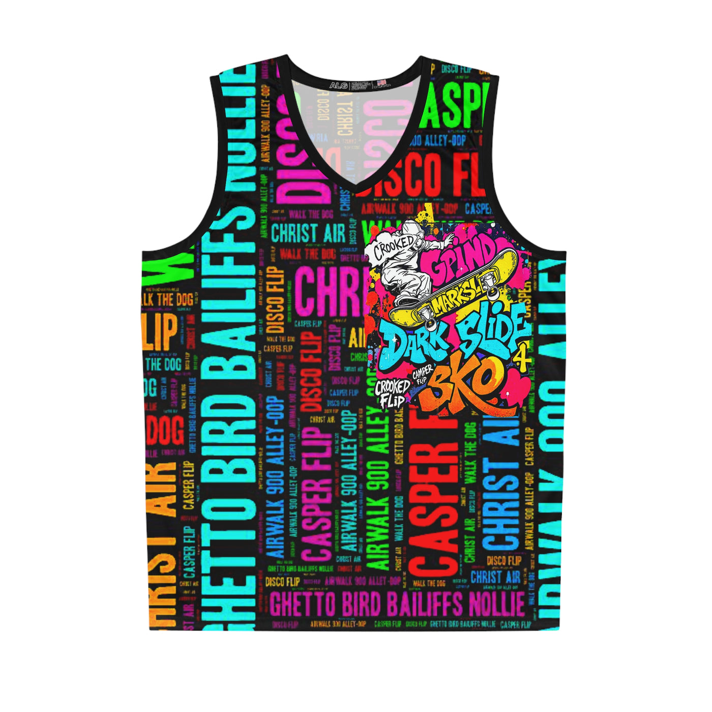 Graffiti words Skateboard Jersey, Urban Basketball Apparel, Streetwear Tank Top, Graffiti Graphic Tee, Men's Sportswear