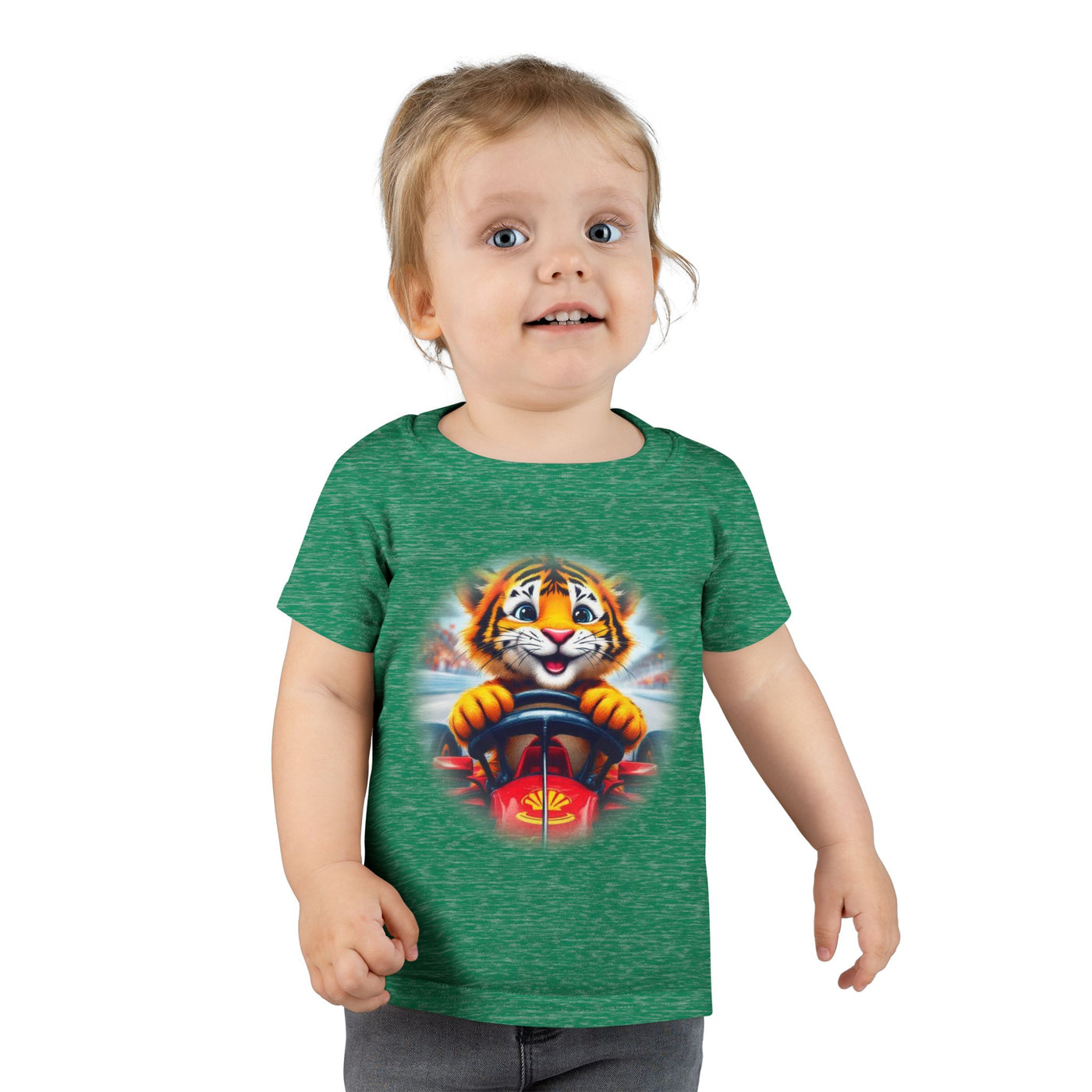 Playful Tiger Driving Toddler T-Shirt | Cute Kids Graphic Tee for Fun Adventures