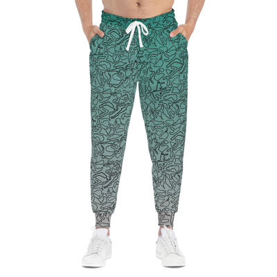 Black teal to silver Track Joggers, Casual Lounge