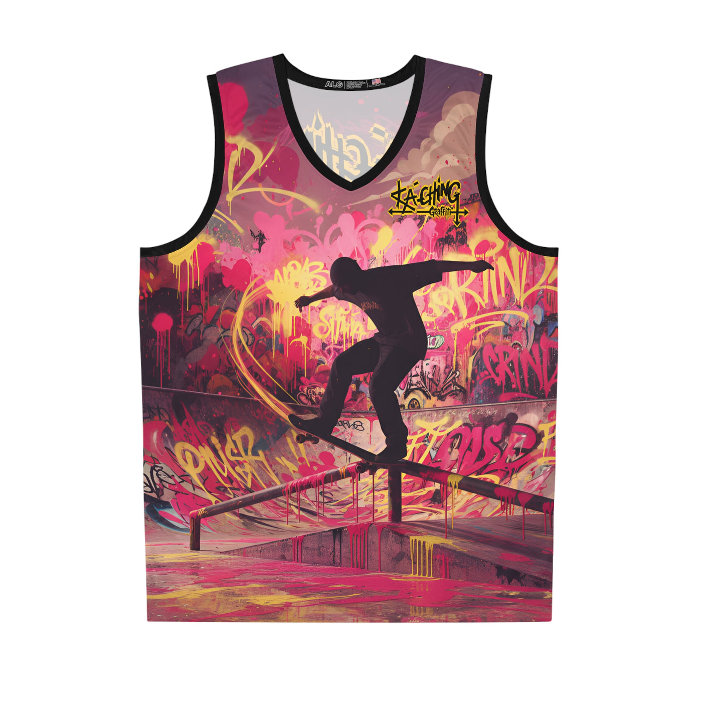 Ka-Ching- Graffiti Skateboarding Tee, Big back graphic