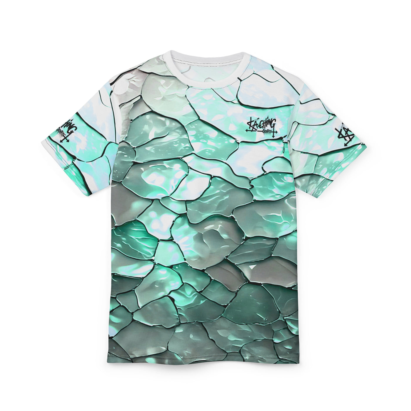 Crazy green stainglass Unisex Tee