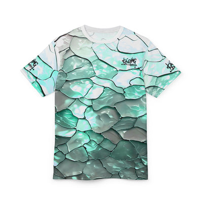 Crazy green stainglass Unisex Tee