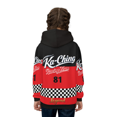 Ka-Ching Racing Kids unisex Motorsport Fans Red Hoodie