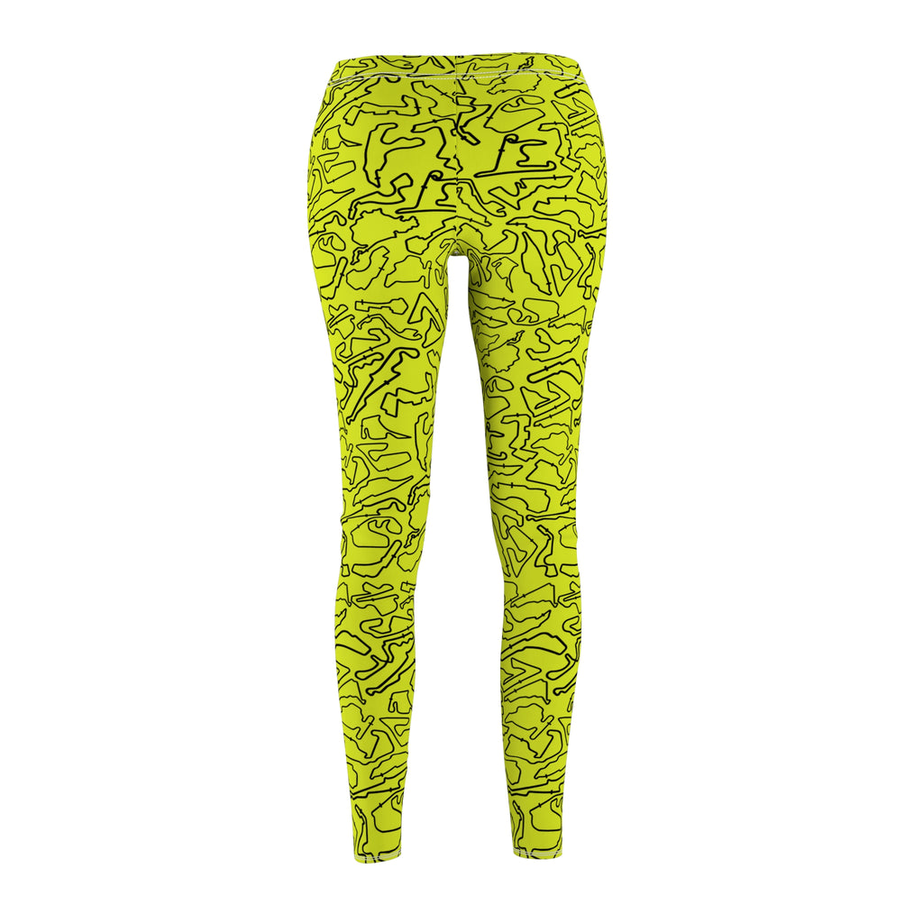 Track Yellow Casual Leggings
