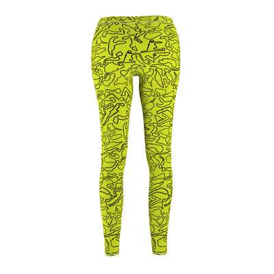 Track Yellow Casual Leggings