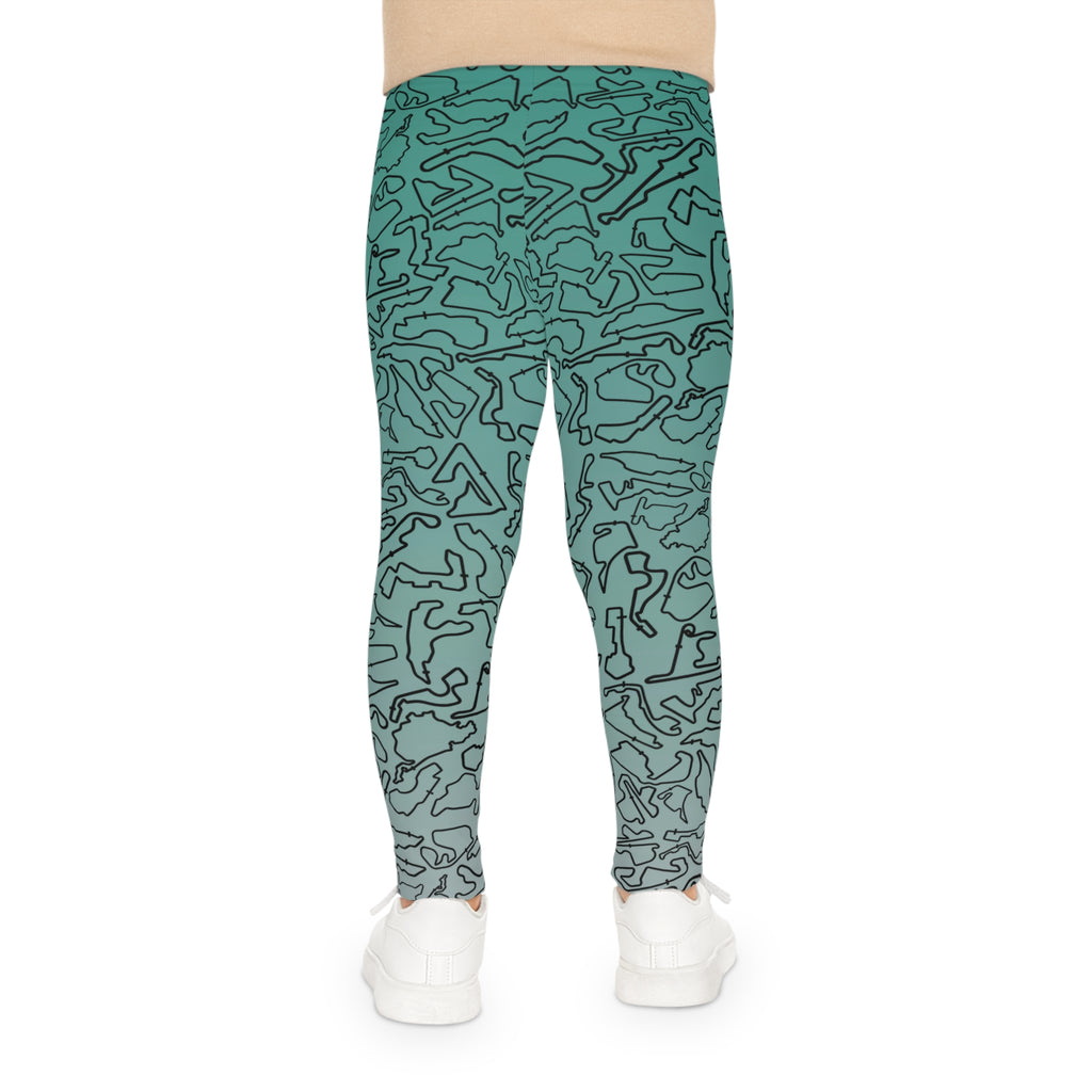 Track print tealto silverkids Leggings, Activewear, Fashionable