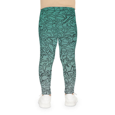 Track print tealto silverkids Leggings, Activewear, Fashionable