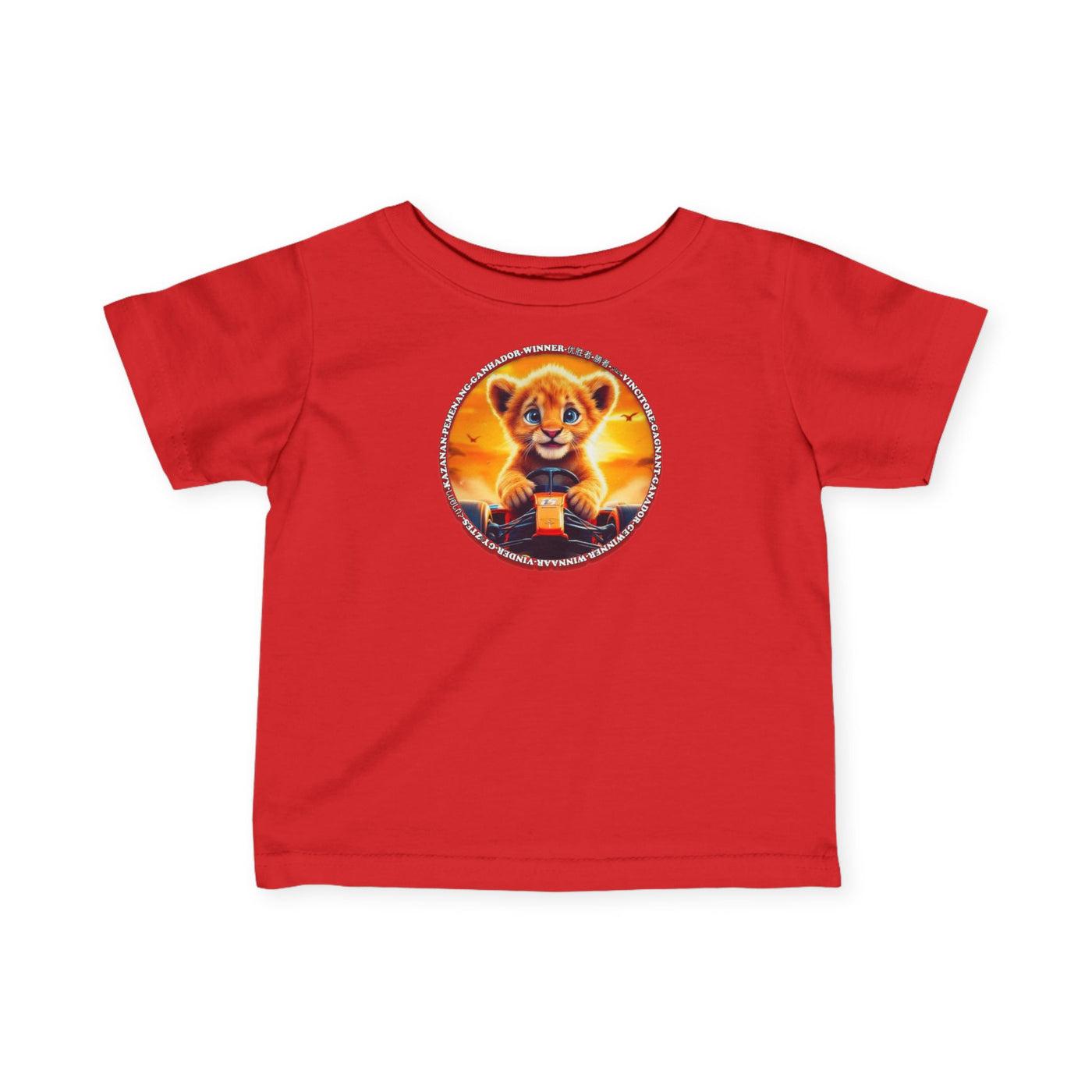 Cute Lion winner, Infant Tee - Perfect for Little Adventurers