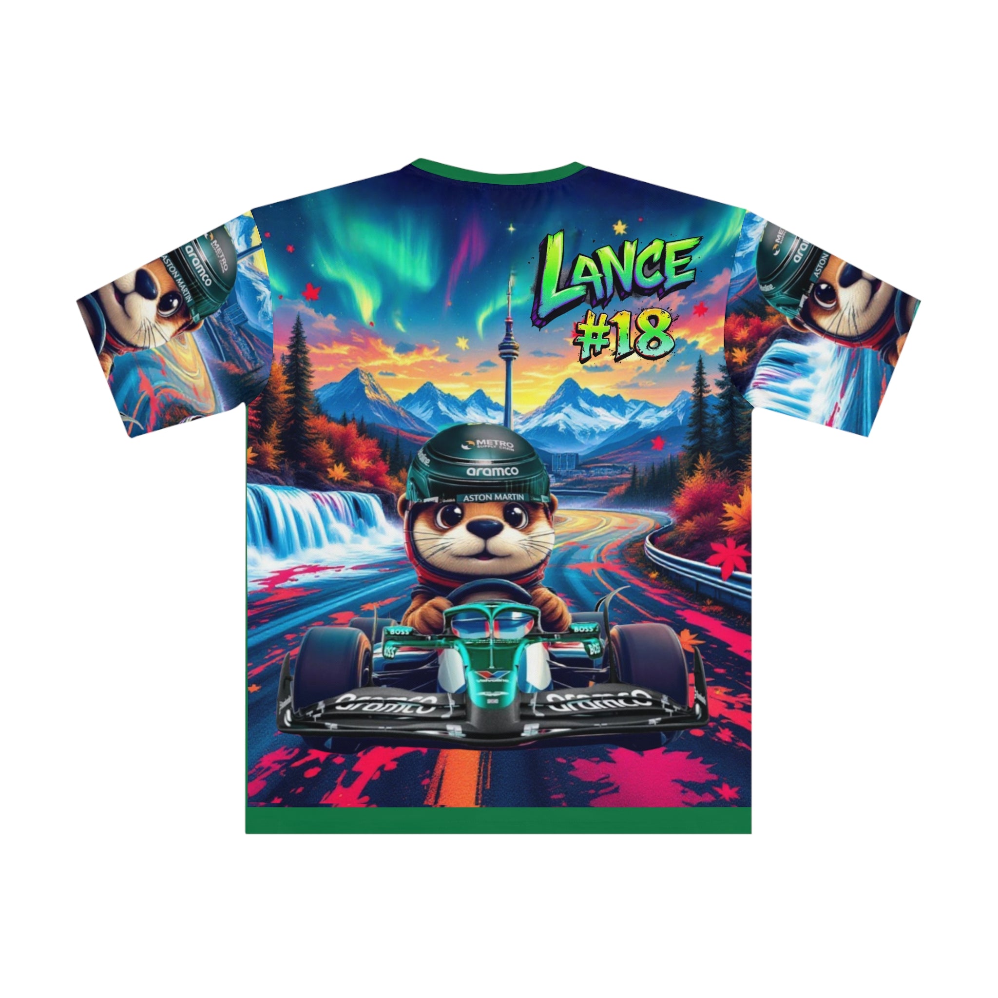 Motorsports unisex Lance  #18 T-Shirt - Colorful Racing Design - Perfect for Motorsport Fans