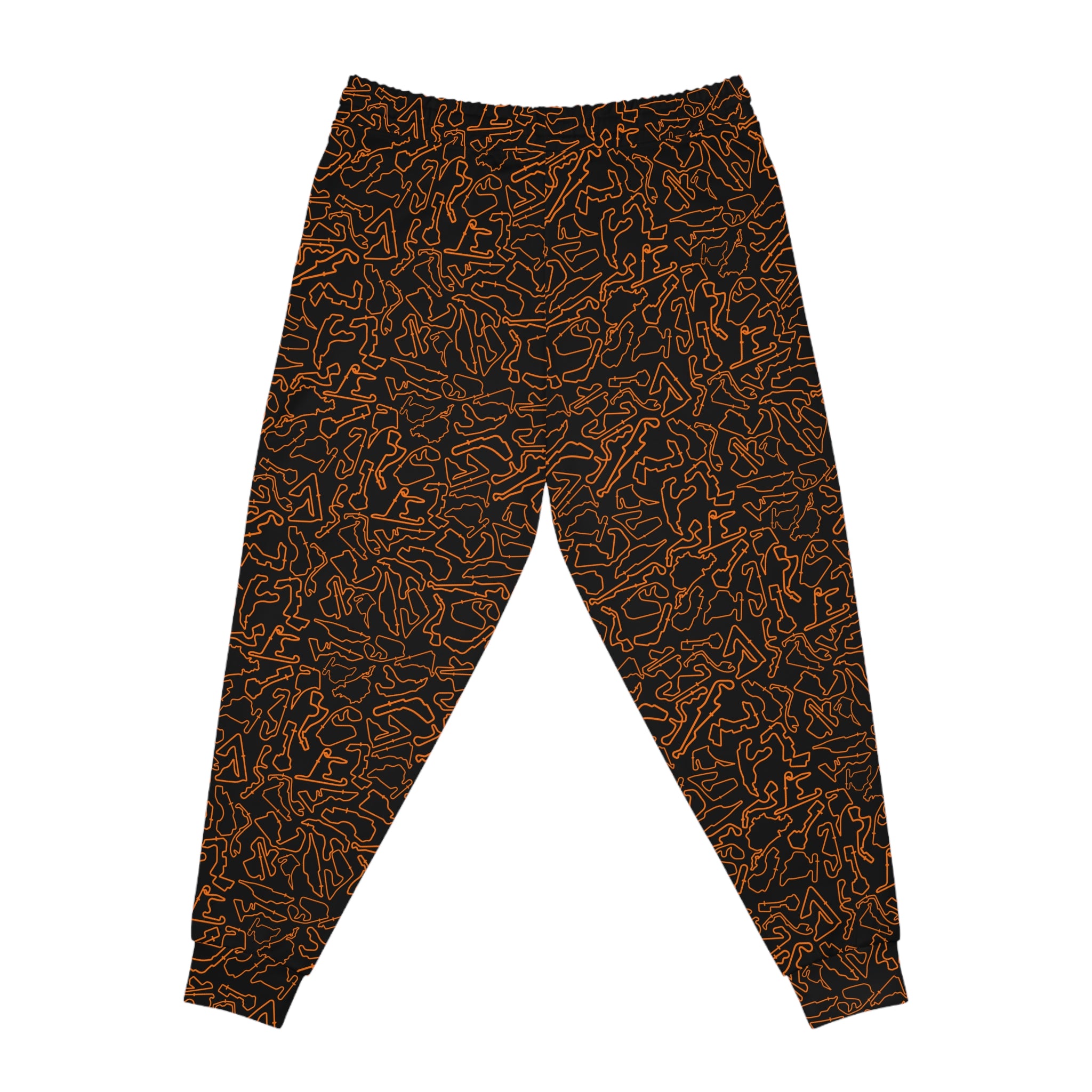 Orange black Track Camo unisex Joggers, Casual Lounge