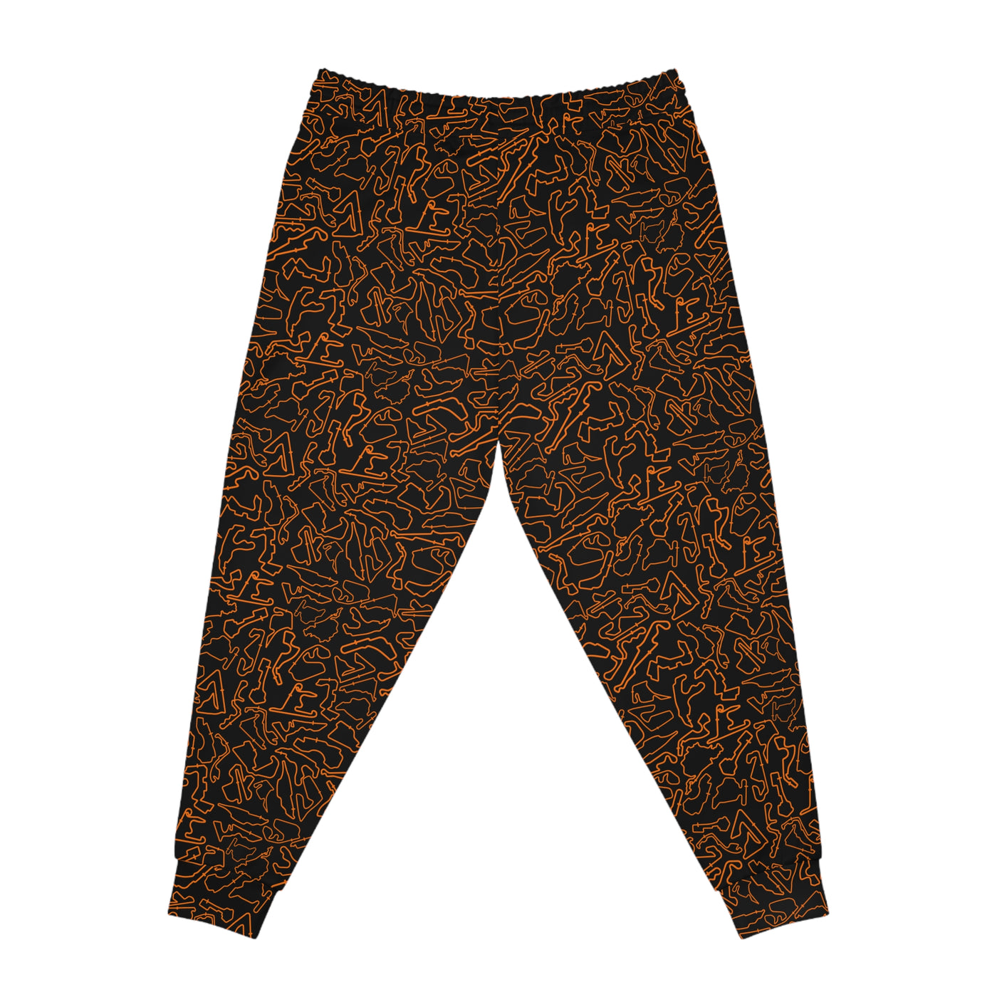 Orange black Track Camo unisex Joggers, Casual Lounge