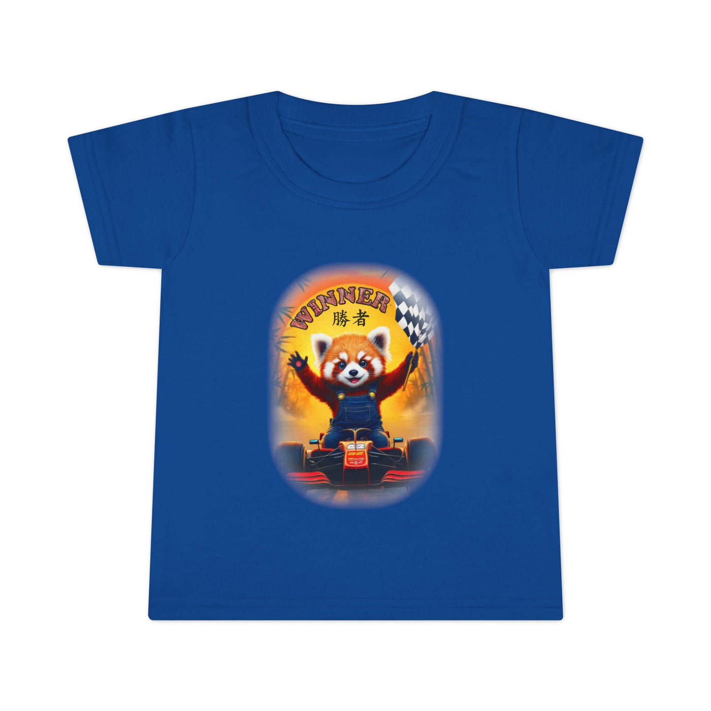 Playful red Panda Driving Toddler T-Shirt | Cute Kids Graphic Tee for Fun Adventures
