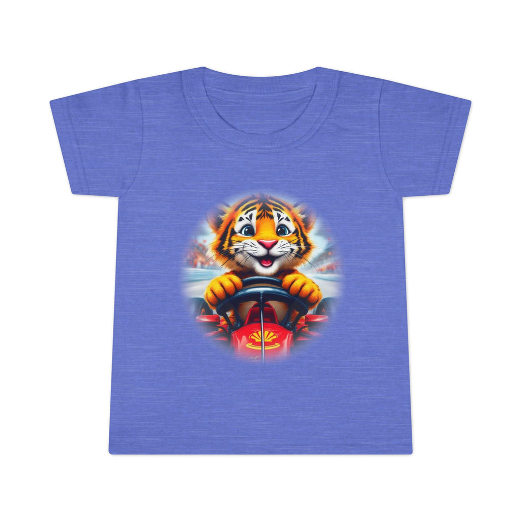 Playful Tiger Driving Toddler T-Shirt | Cute Kids Graphic Tee for Fun Adventures