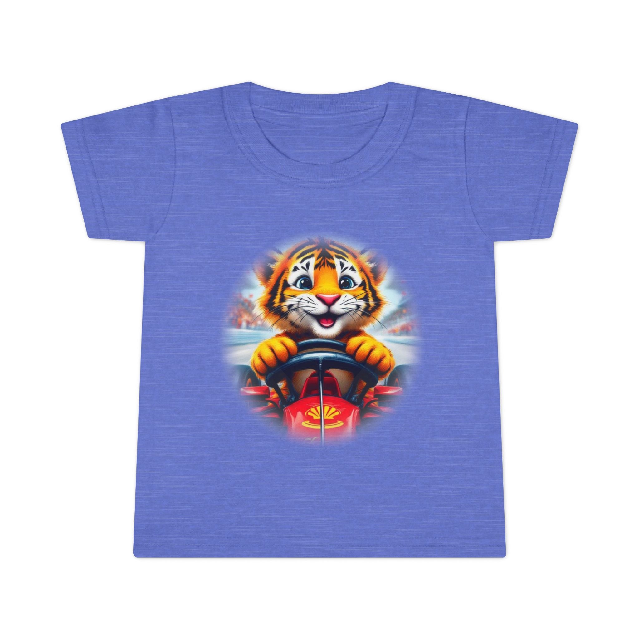 Playful Tiger Driving Toddler T-Shirt | Cute Kids Graphic Tee for Fun Adventures