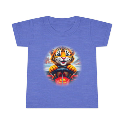 Playful Tiger Driving Toddler T-Shirt | Cute Kids Graphic Tee for Fun Adventures