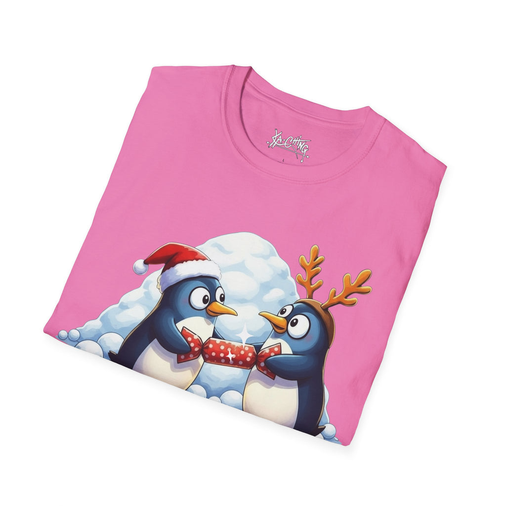 Christmas Penguins cracker Graphic Tee