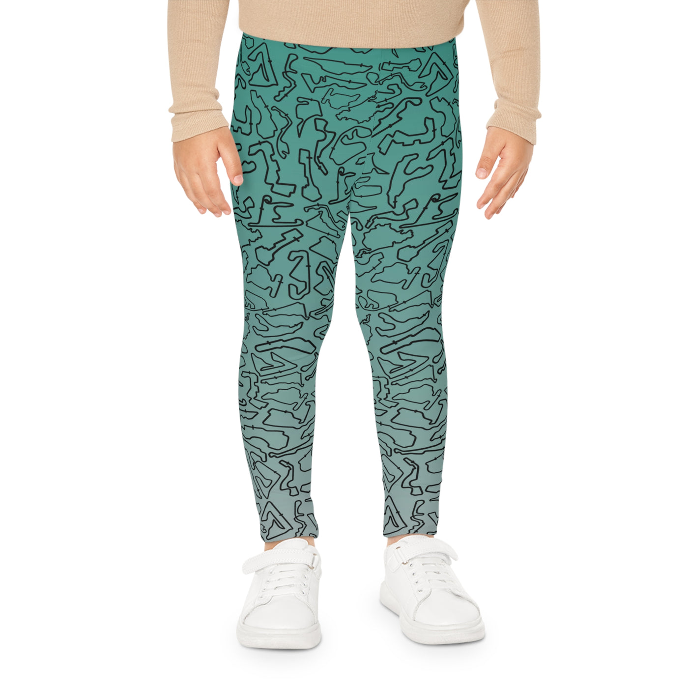 Track print tealto silverkids Leggings, Activewear, Fashionable