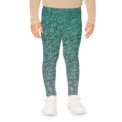 Track print tealto silverkids Leggings, Activewear, Fashionable