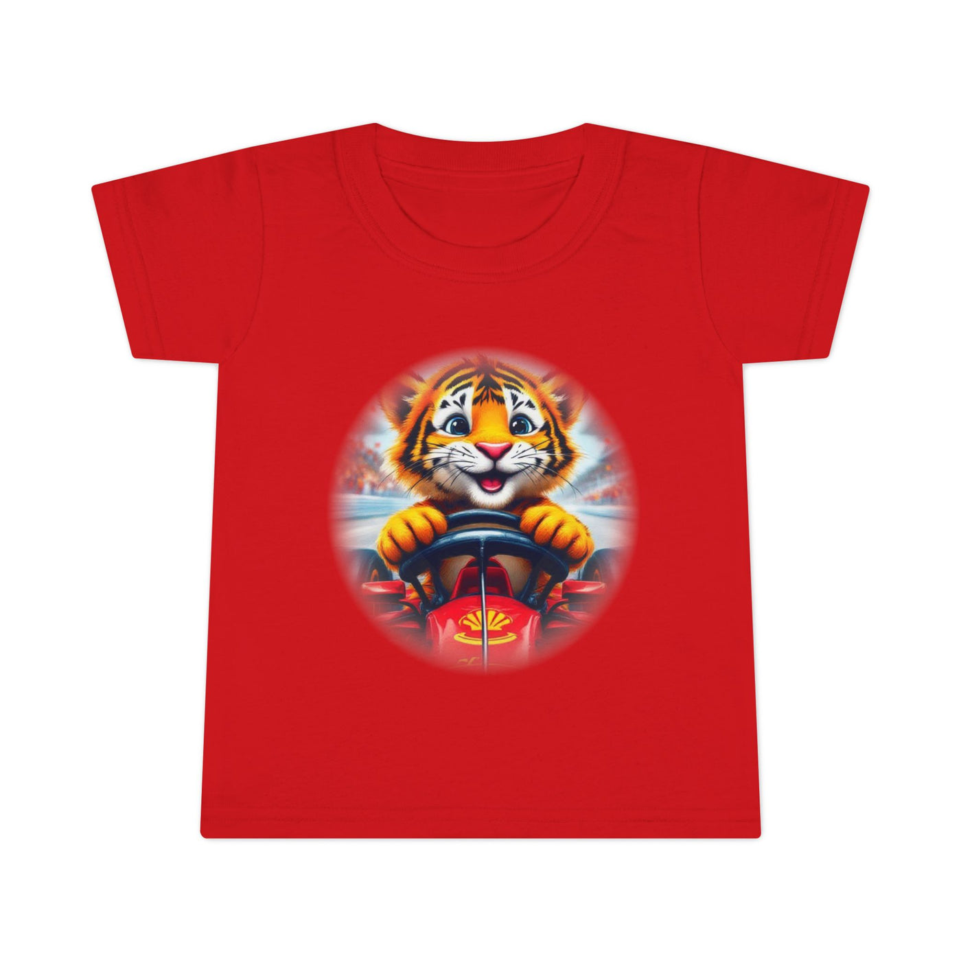 Playful Tiger Driving Toddler T-Shirt | Cute Kids Graphic Tee for Fun Adventures