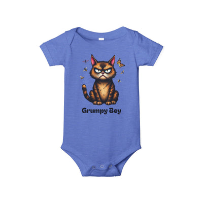 Ka-Ching Grumpy Boy Infant Onesie, Cute Baby Bodysuit.