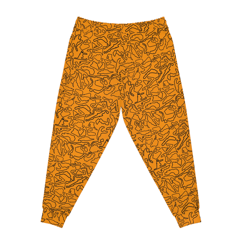 Black orange Track Camo unisex Joggers, Casual Lounge