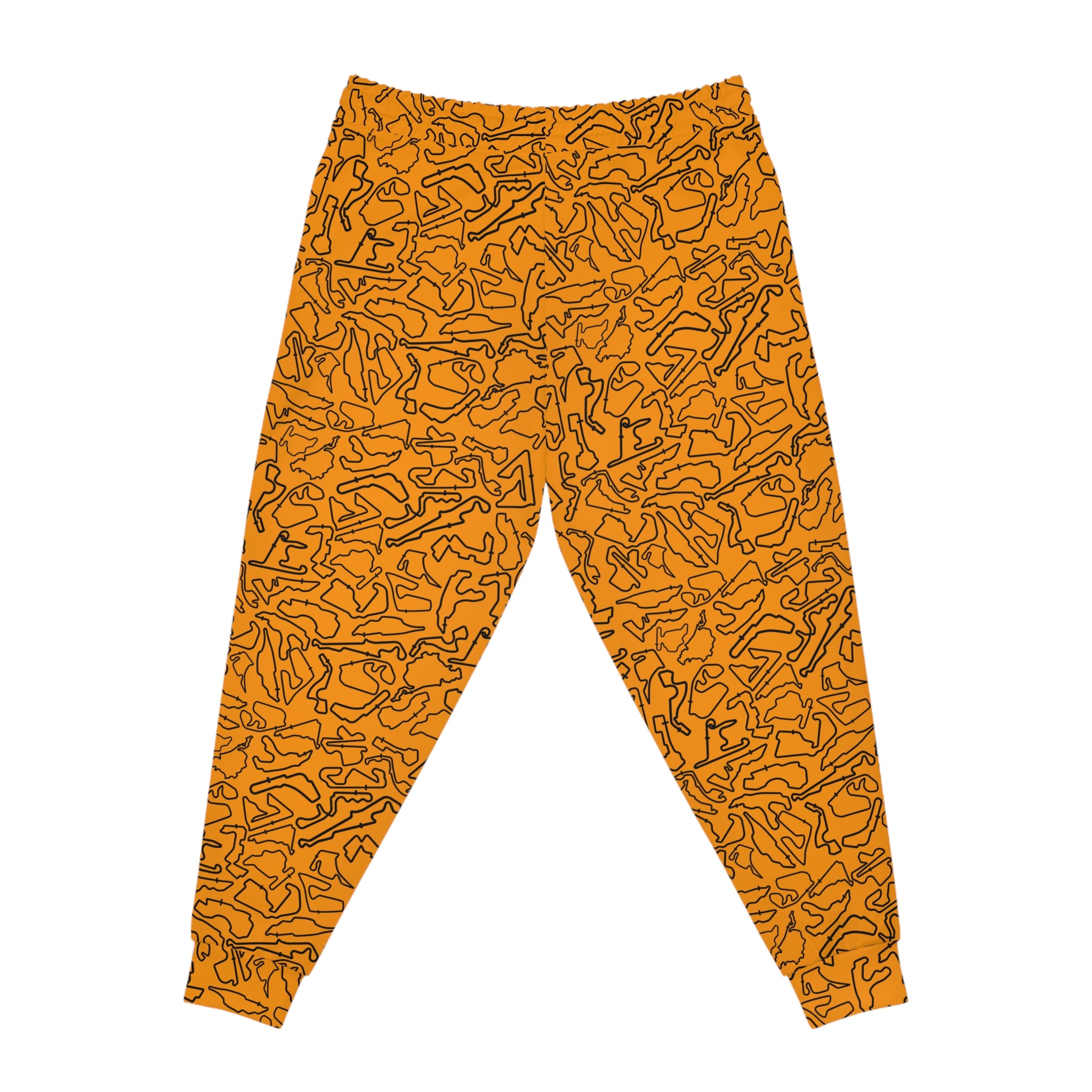 Black orange Track Camo unisex Joggers, Casual Lounge