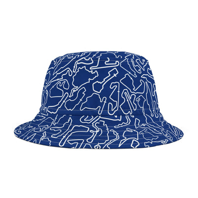White Blue Track Camo bucket hat , Festival Fashion, Gift for Fashion Lovers, AOP Design