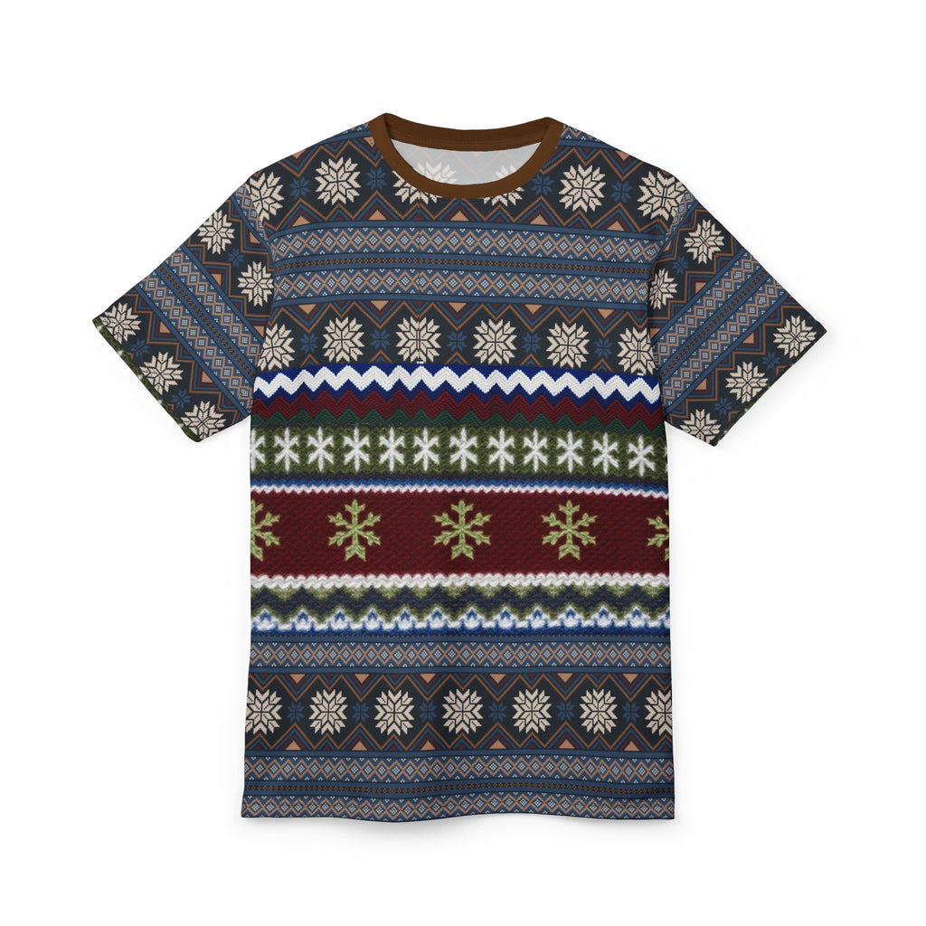 Christmas blue/brown cotton Tee