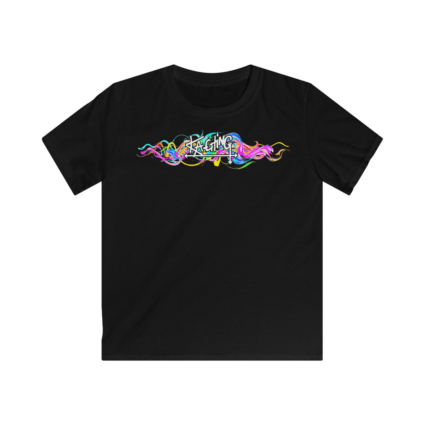 Ka-Ching Kids Neon Squiggle Tee -