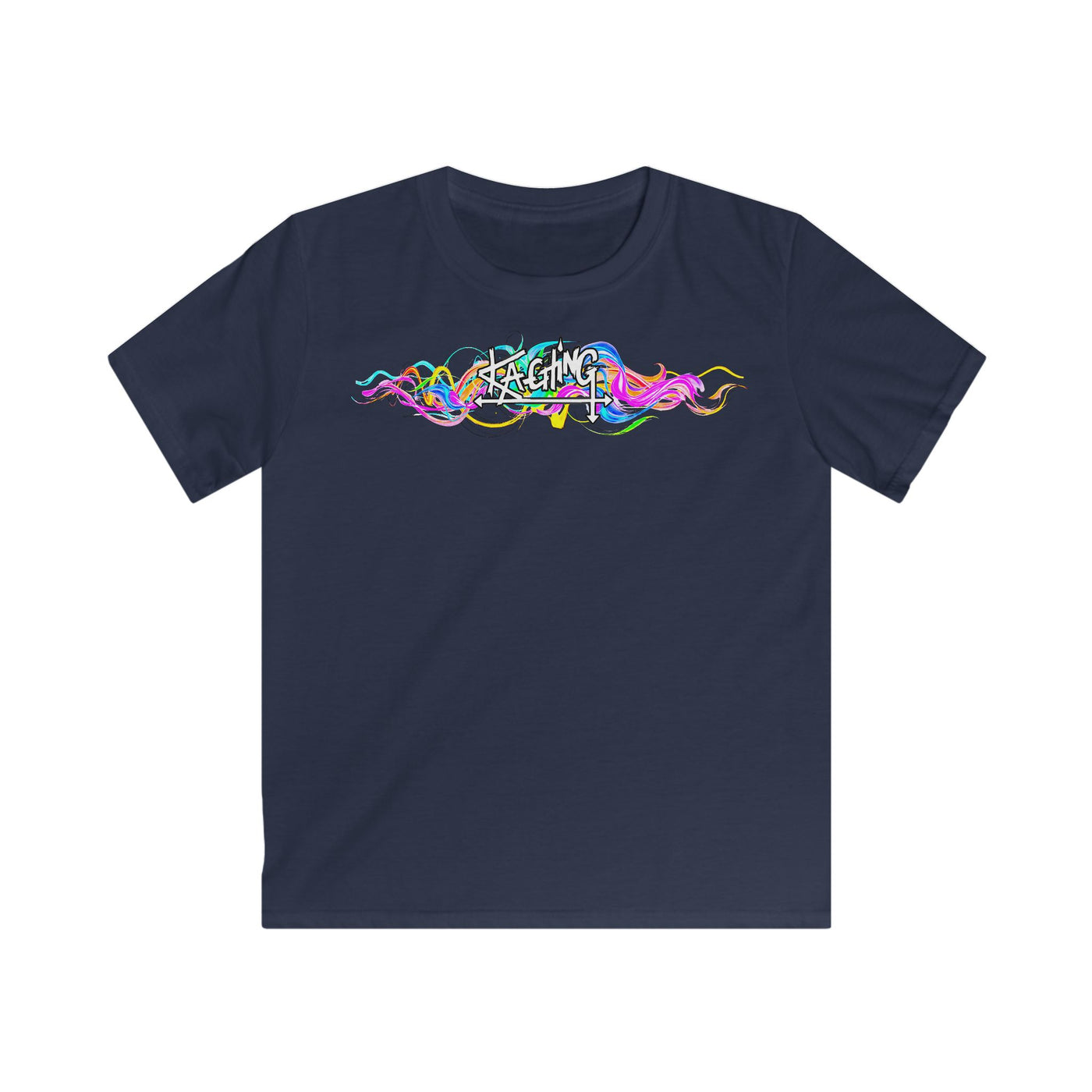 Ka-Ching Kids Neon Squiggle Tee -