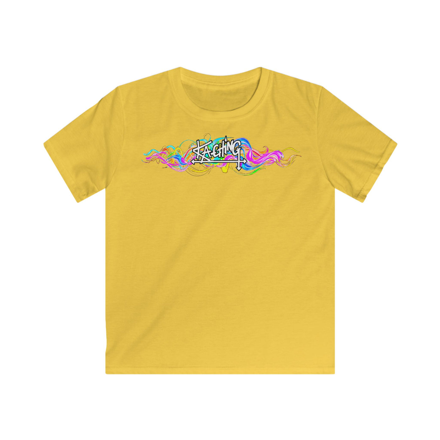 Ka-Ching Kids Neon Squiggle Tee -