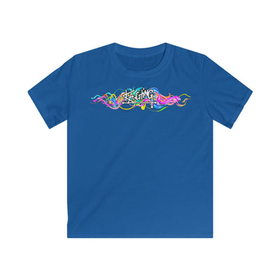 Ka-Ching Kids Neon Squiggle Tee -