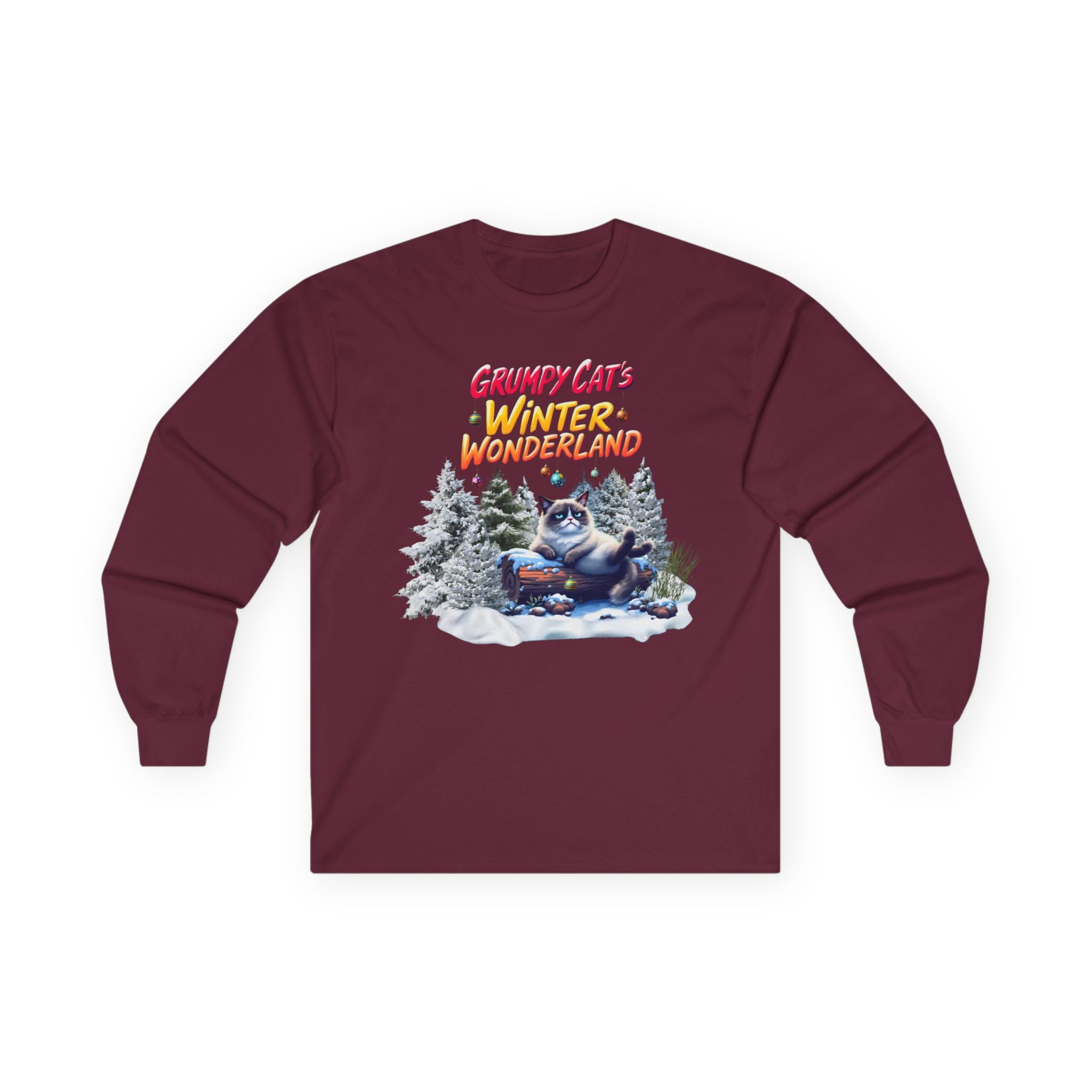 Grumpy Cat's Winter Wonderland Unisex Sleeve Tee. 1 '