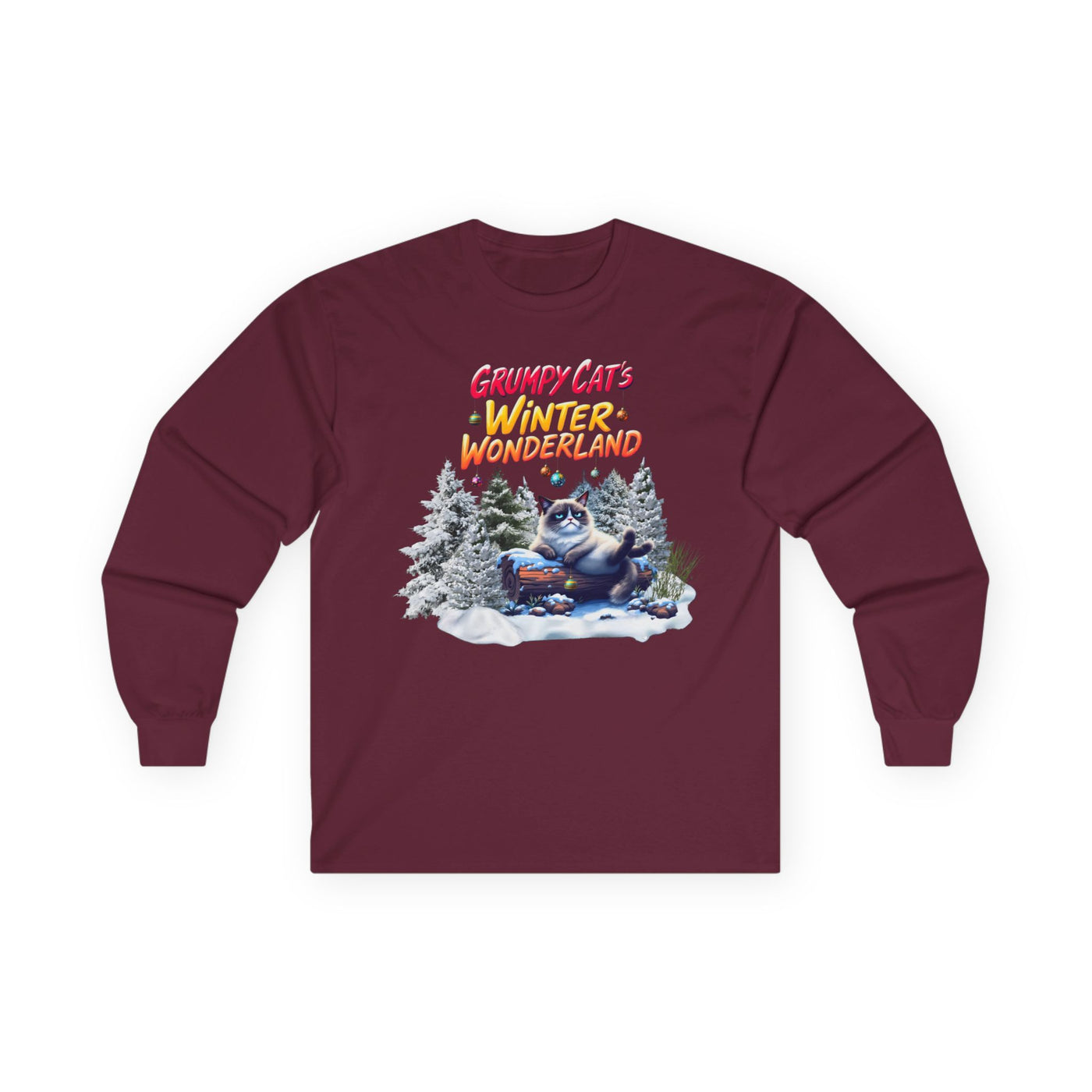 Grumpy Cat's Winter Wonderland Unisex Sleeve Tee. 1 '