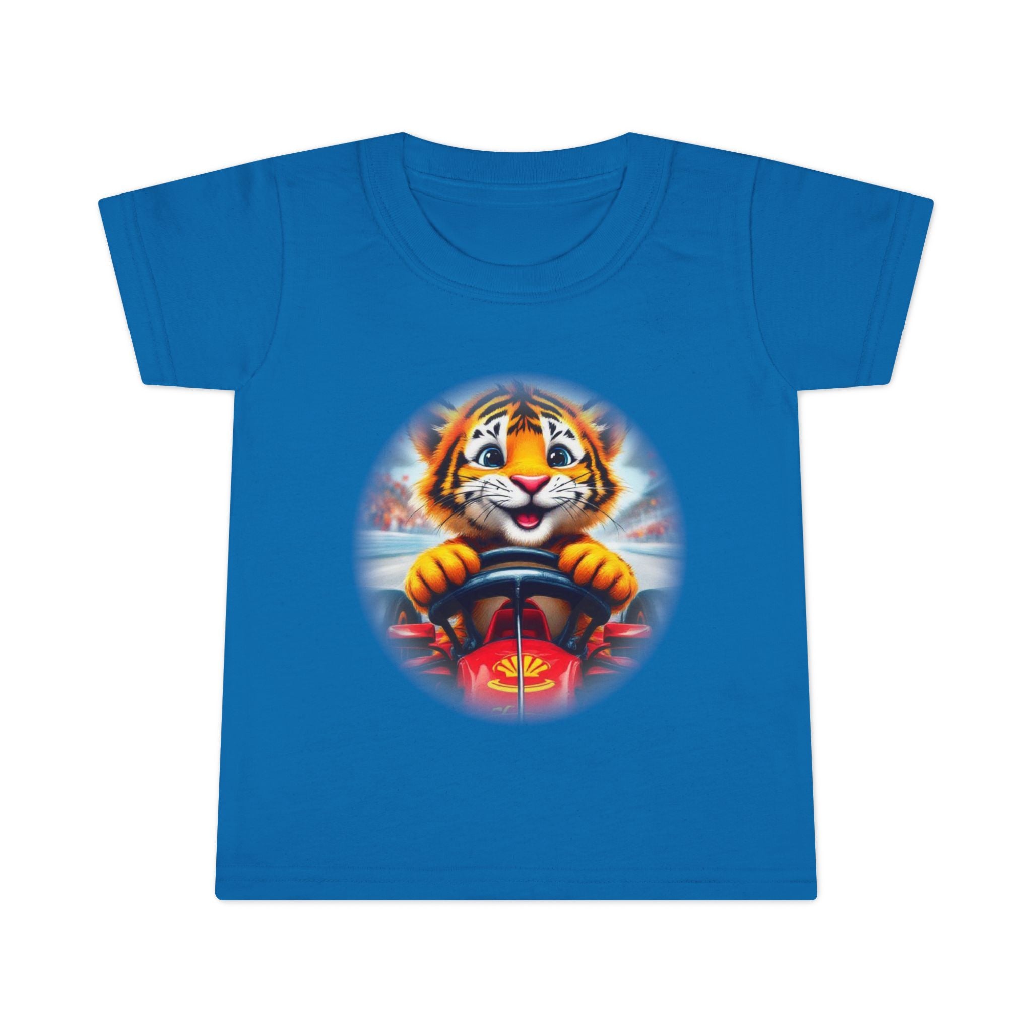 Playful Tiger Driving Toddler T-Shirt | Cute Kids Graphic Tee for Fun Adventures