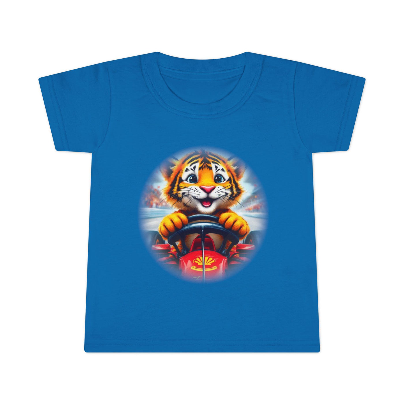 Playful Tiger Driving Toddler T-Shirt | Cute Kids Graphic Tee for Fun Adventures