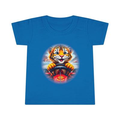 Playful Tiger Driving Toddler T-Shirt | Cute Kids Graphic Tee for Fun Adventures