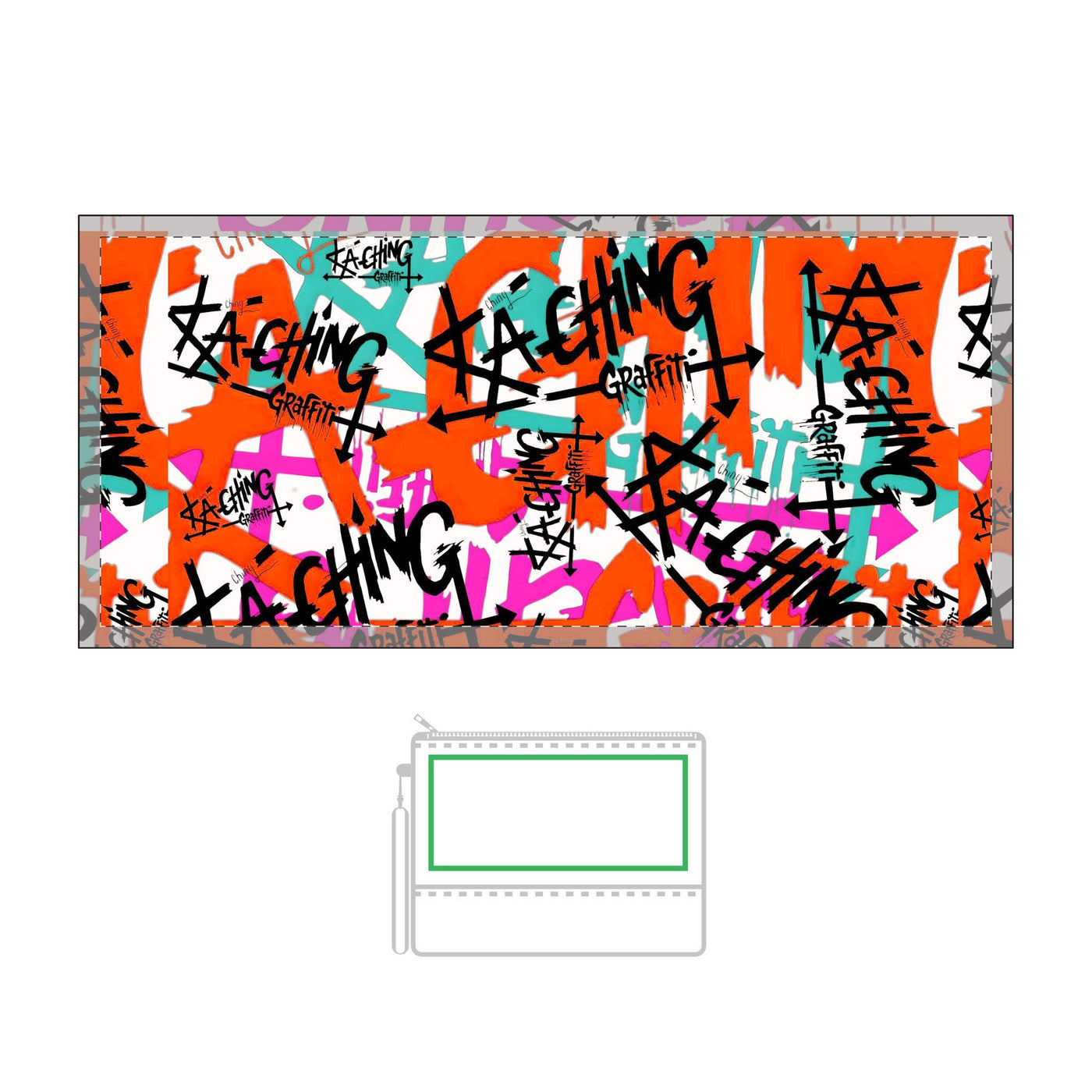 Color-Changing Ka-Ching pencil case, Graffiti Style  02