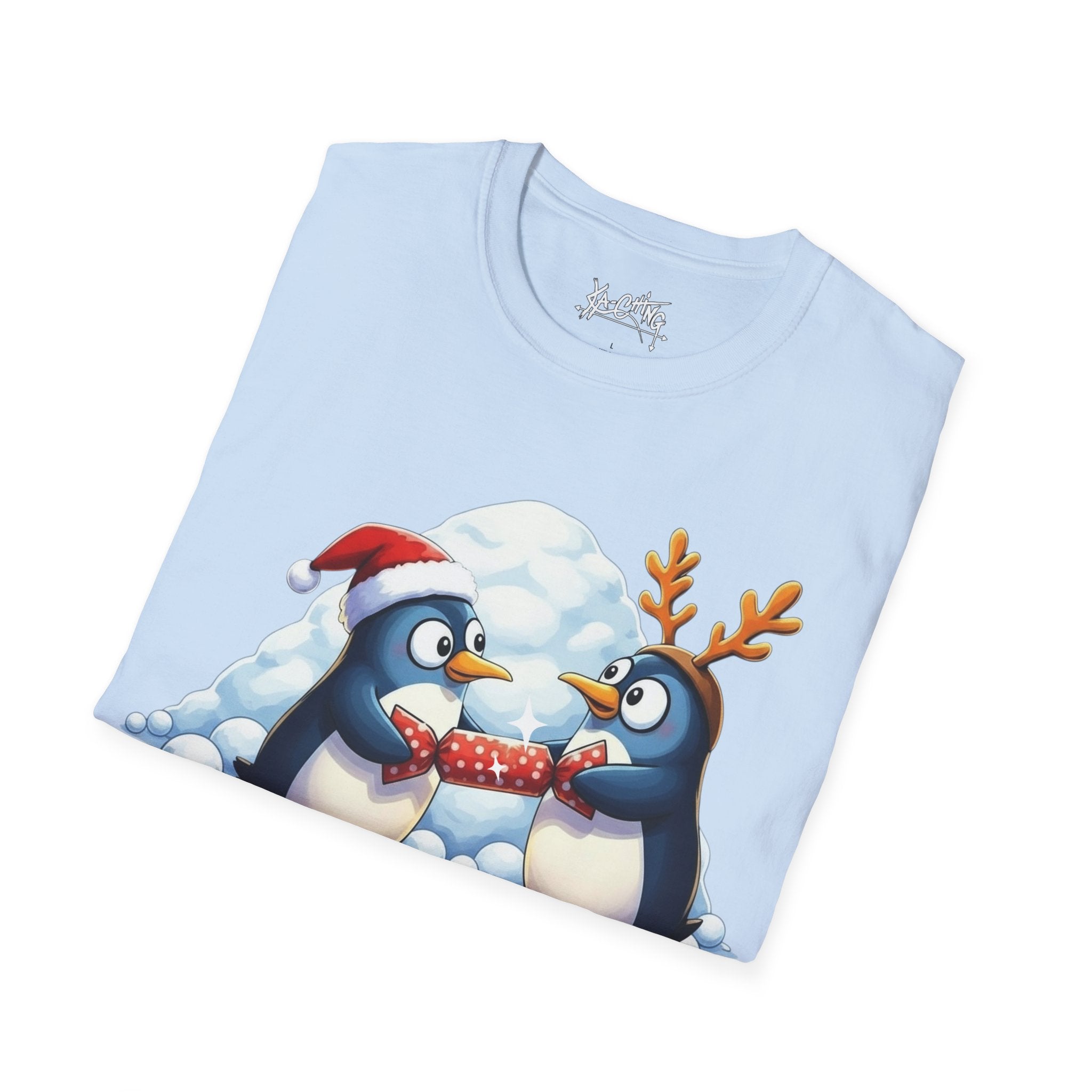 Christmas Penguins cracker Graphic Tee