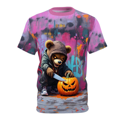 Graffiti Bear carves pumpikn A Unisex Tee
