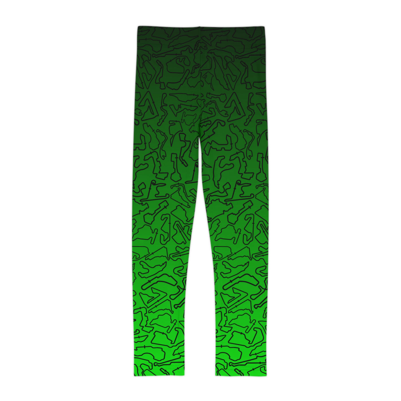 Track print Dark to light Green kids Leggings, Activewear, Fashionable