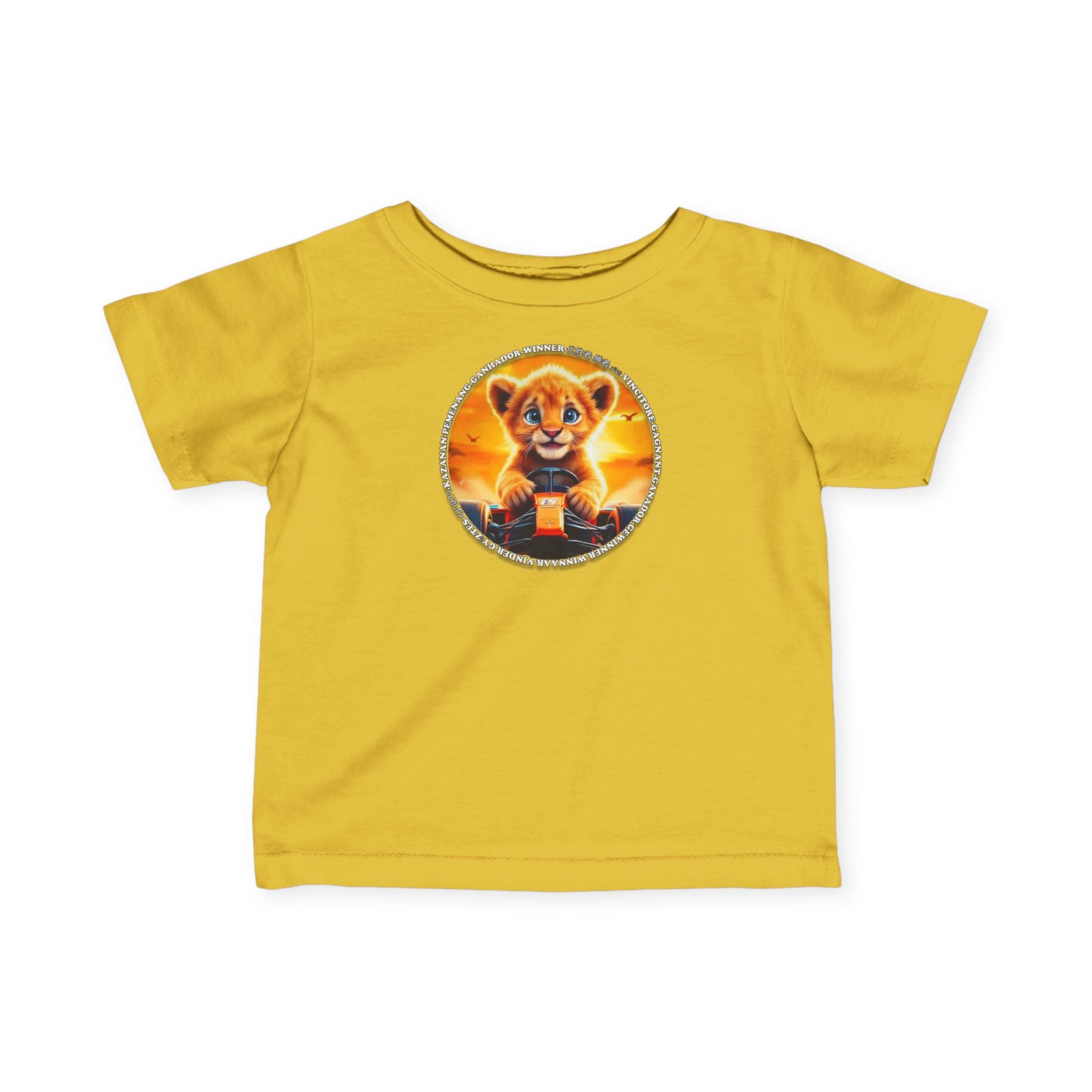 Cute Lion winner, Infant Tee - Perfect for Little Adventurers