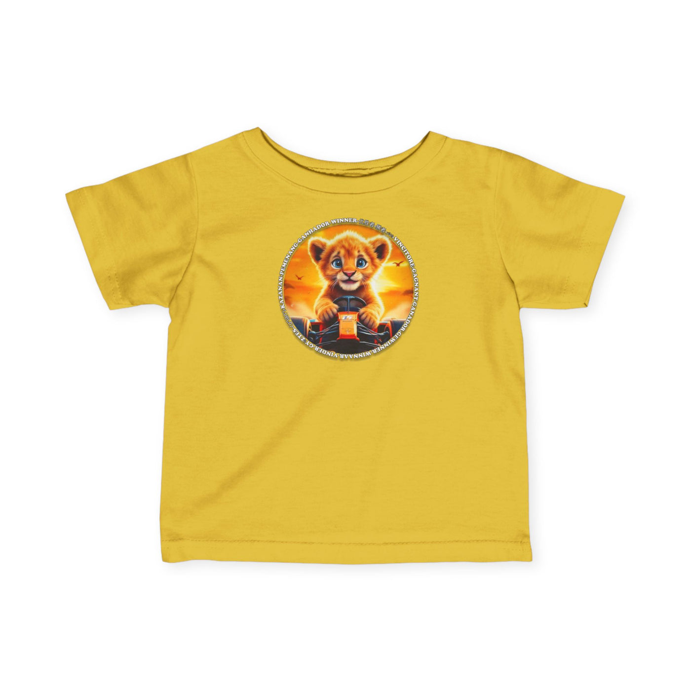 Cute Lion winner, Infant Tee - Perfect for Little Adventurers