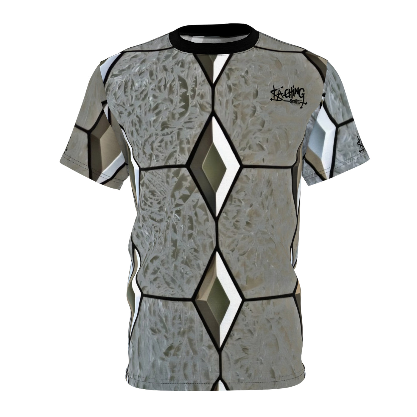 Silver Diamond Glass Brick stainglass Unisex Tee