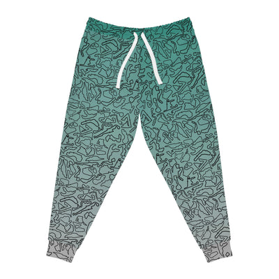 Black teal to silver Track Joggers, Casual Lounge