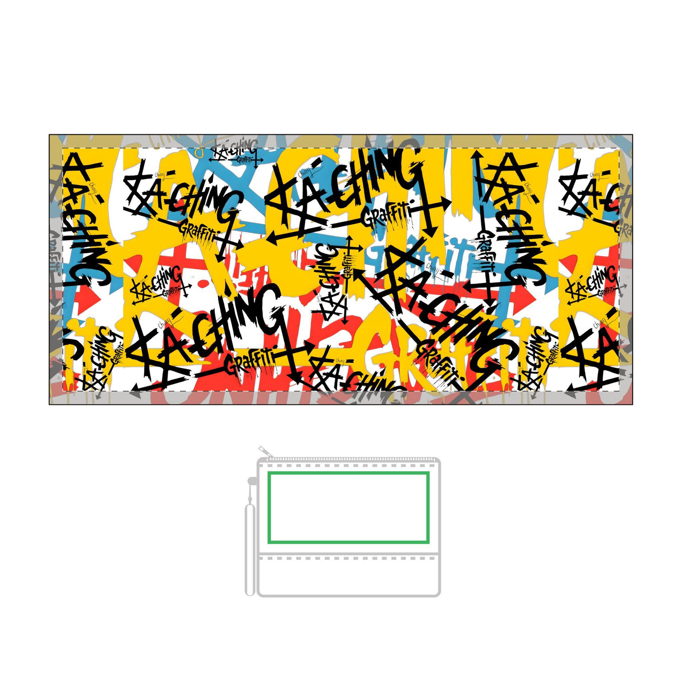 Color-Changing Ka-Ching pencil case, Graffiti Style  01