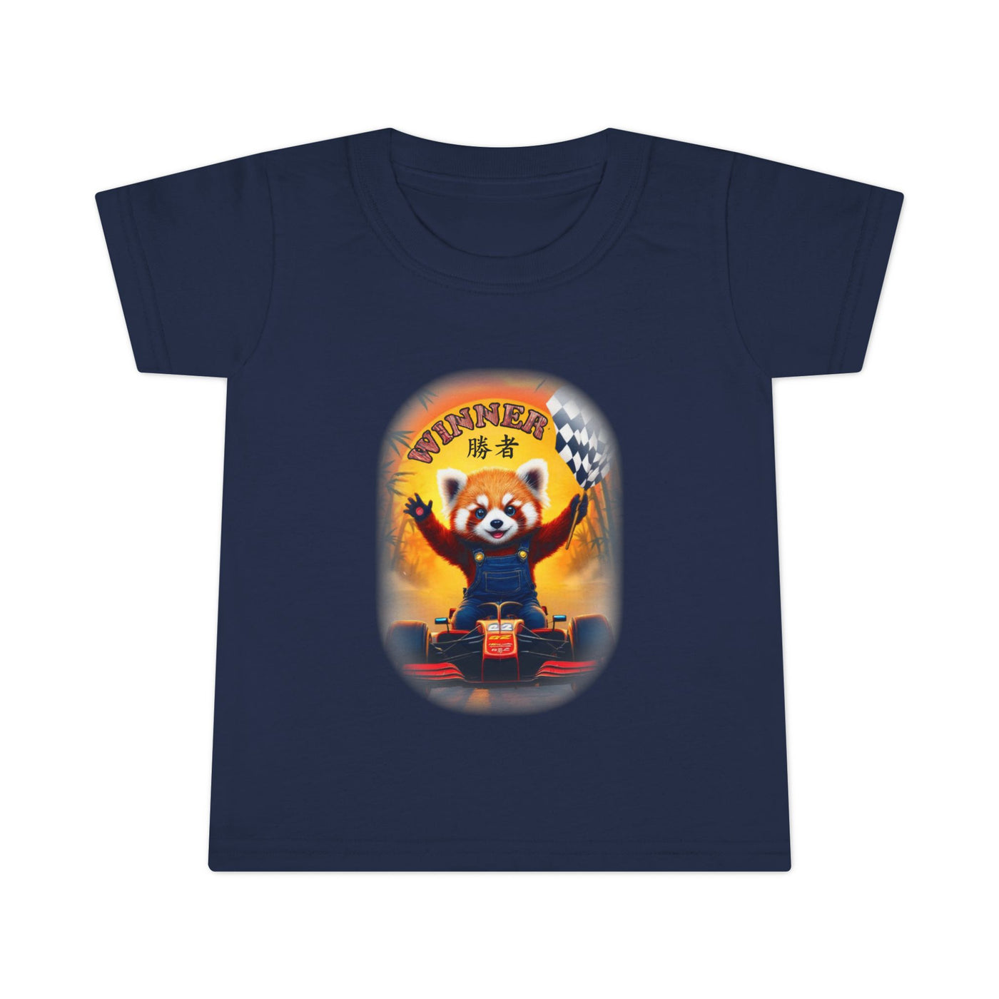 Playful red Panda Driving Toddler T-Shirt | Cute Kids Graphic Tee for Fun Adventures