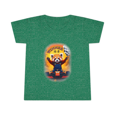 Playful red Panda Driving Toddler T-Shirt | Cute Kids Graphic Tee for Fun Adventures