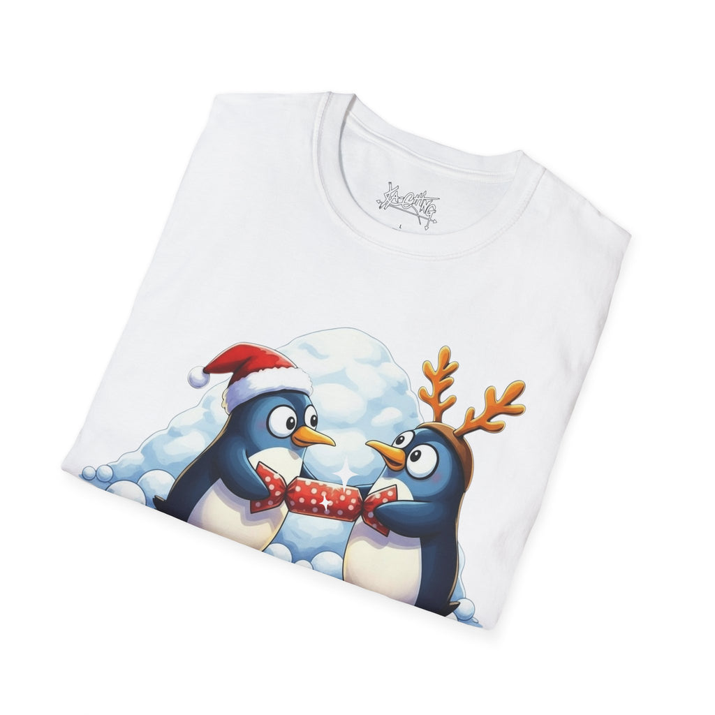 Christmas Penguins cracker Graphic Tee